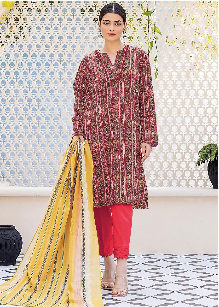 3 Pcs Khaadi Women's Unstitched Printed Suit BLA240213