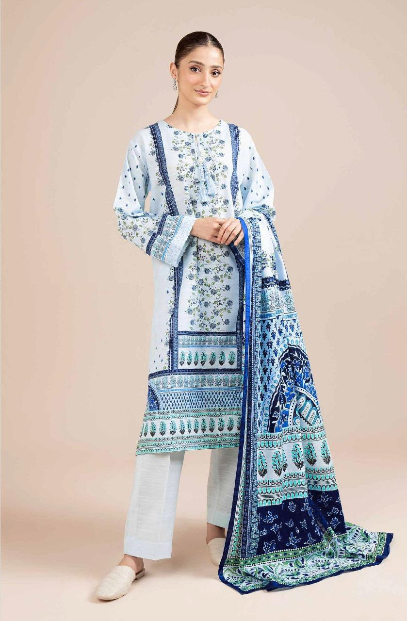 3 Pcs Nishat Women's Unstitched Printed Suit 42404502R