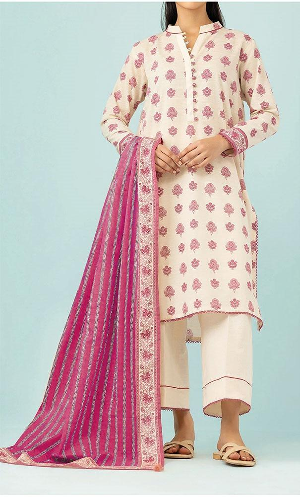 3 Pcs Orient Women's Unstitched Printed Suit OTL-24-185/U