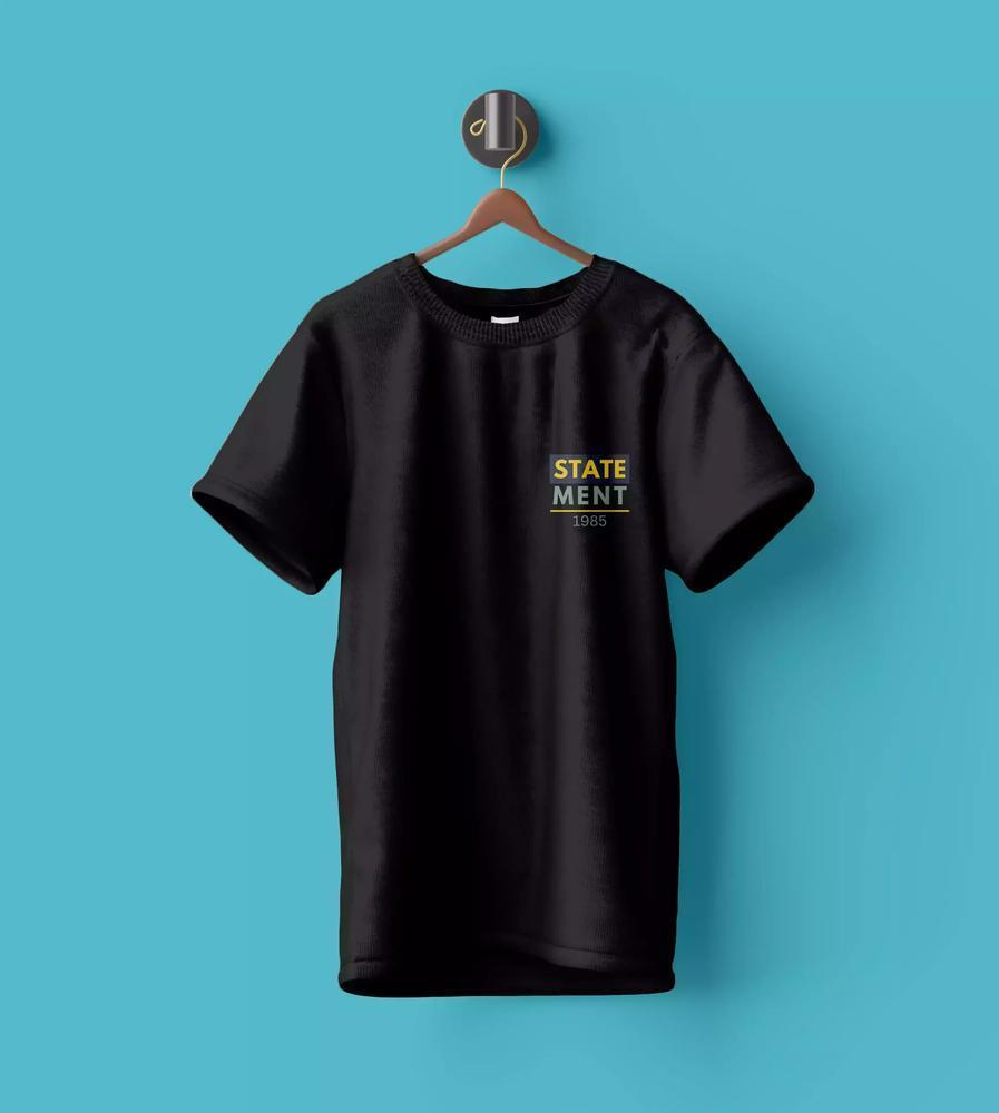 Men's Stitched Cotton Printed Graphic T-Shirt-Crewneck STATEMENT