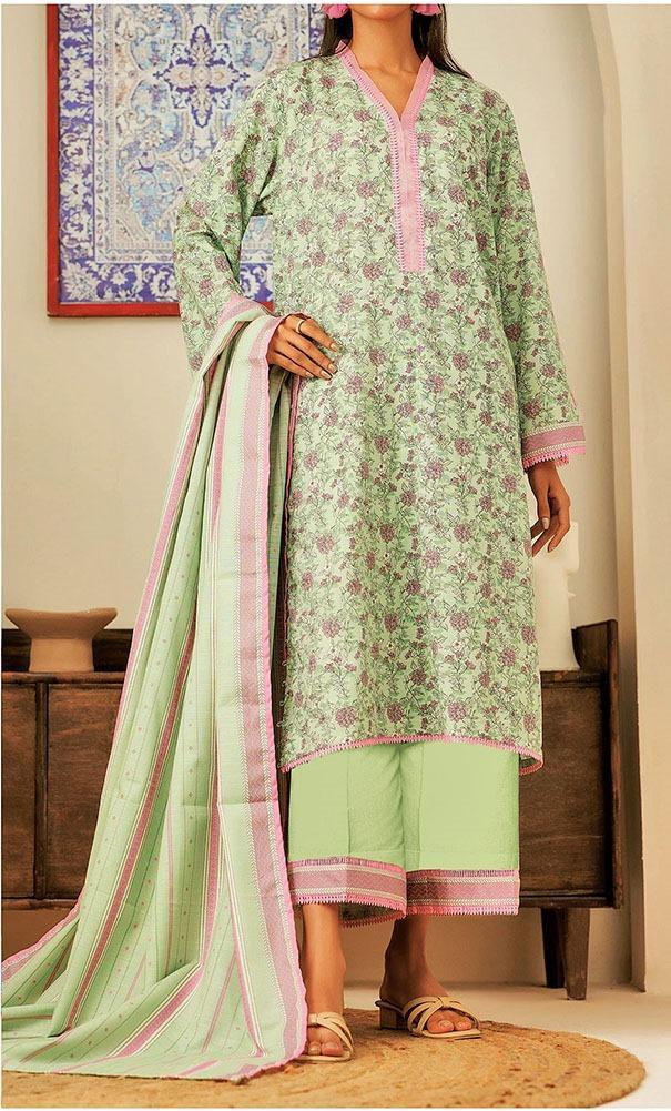 3 Pcs Orient Women's Unstitched Printed Suit OTL-24-381/U