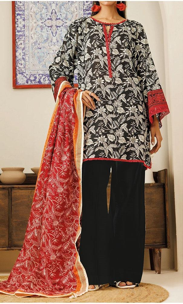 3 Pcs Orient Women's Unstitched Printed Suit OTL-24-448/U