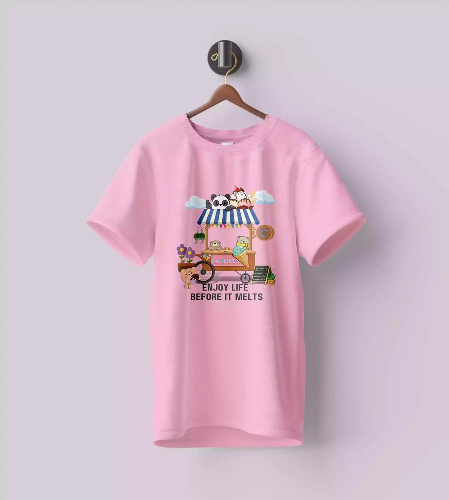 Men's Stitched Cotton Printed Graphic T-Shirt-Crewneck