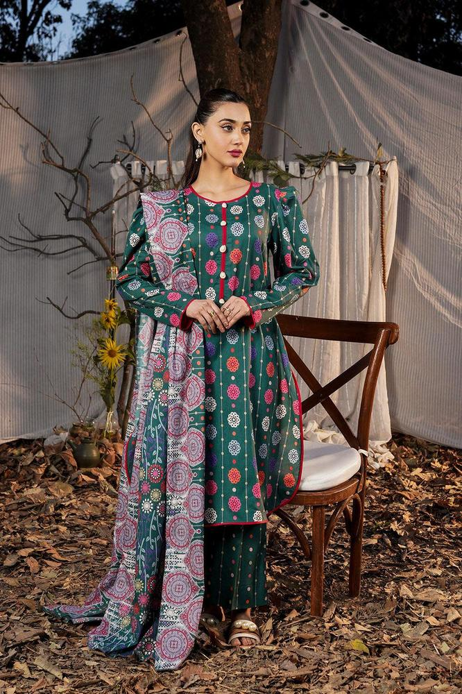 3 Pcs Women,s Stitched Printed Suit Lawn Suit